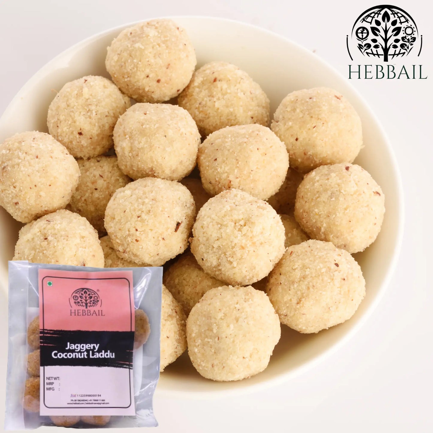 Traditional Coconut Ladoo with Jaggery | Hebbail Homemade Sweets - Hebbail