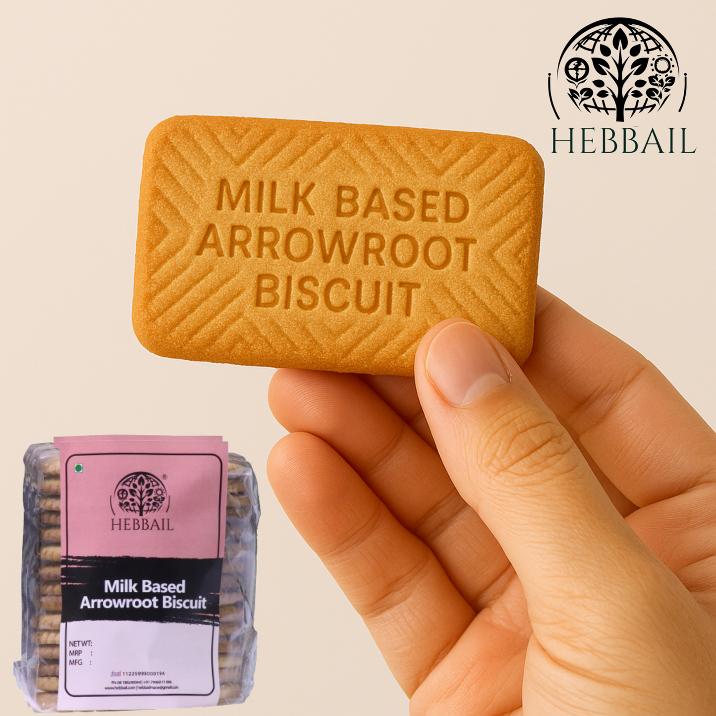 Arrowroot Milk Biscuits | Hebbail Healthy Baked Snacks