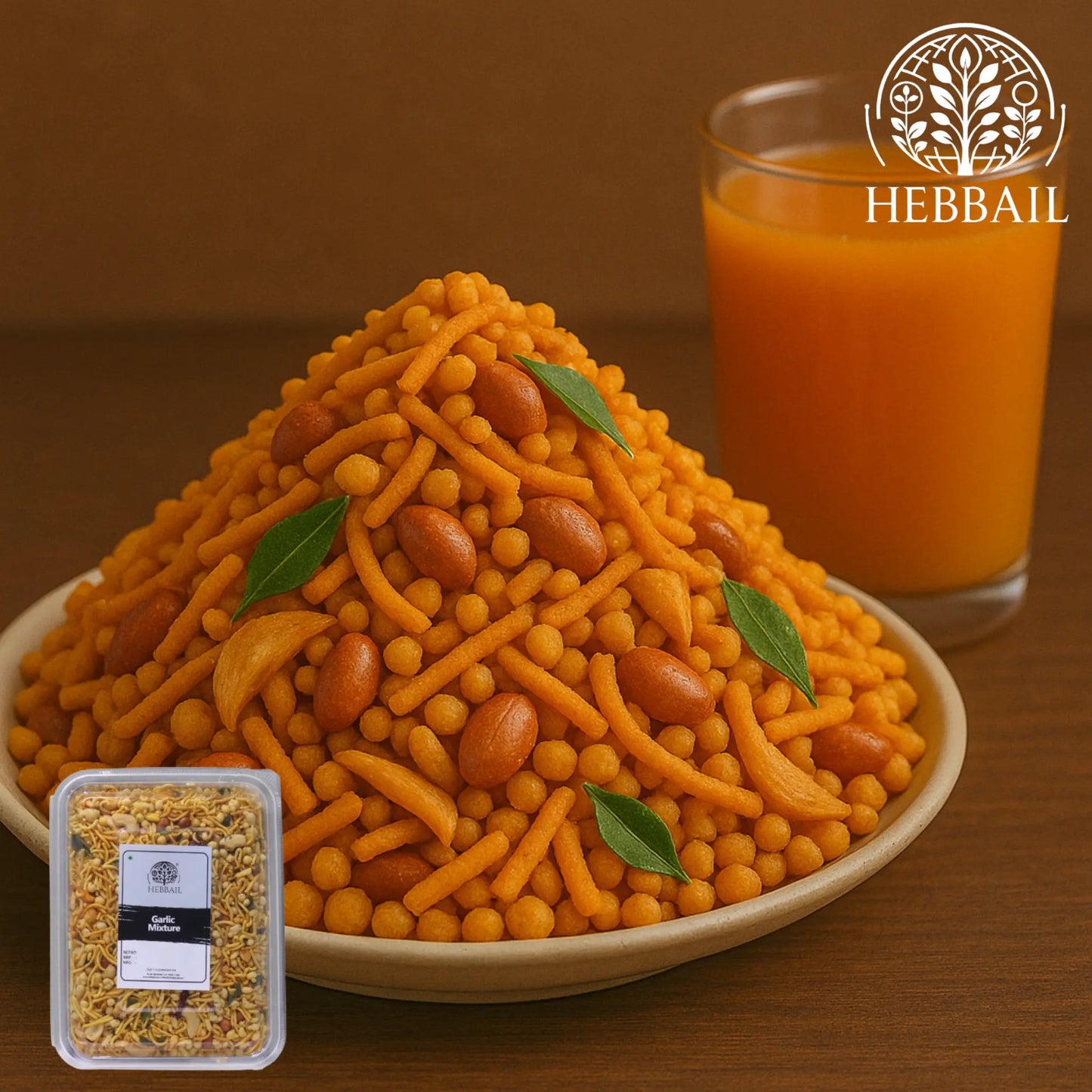 Hebbail Garlic Mixture | Crunchy & Flavorful Snack - Hebbail