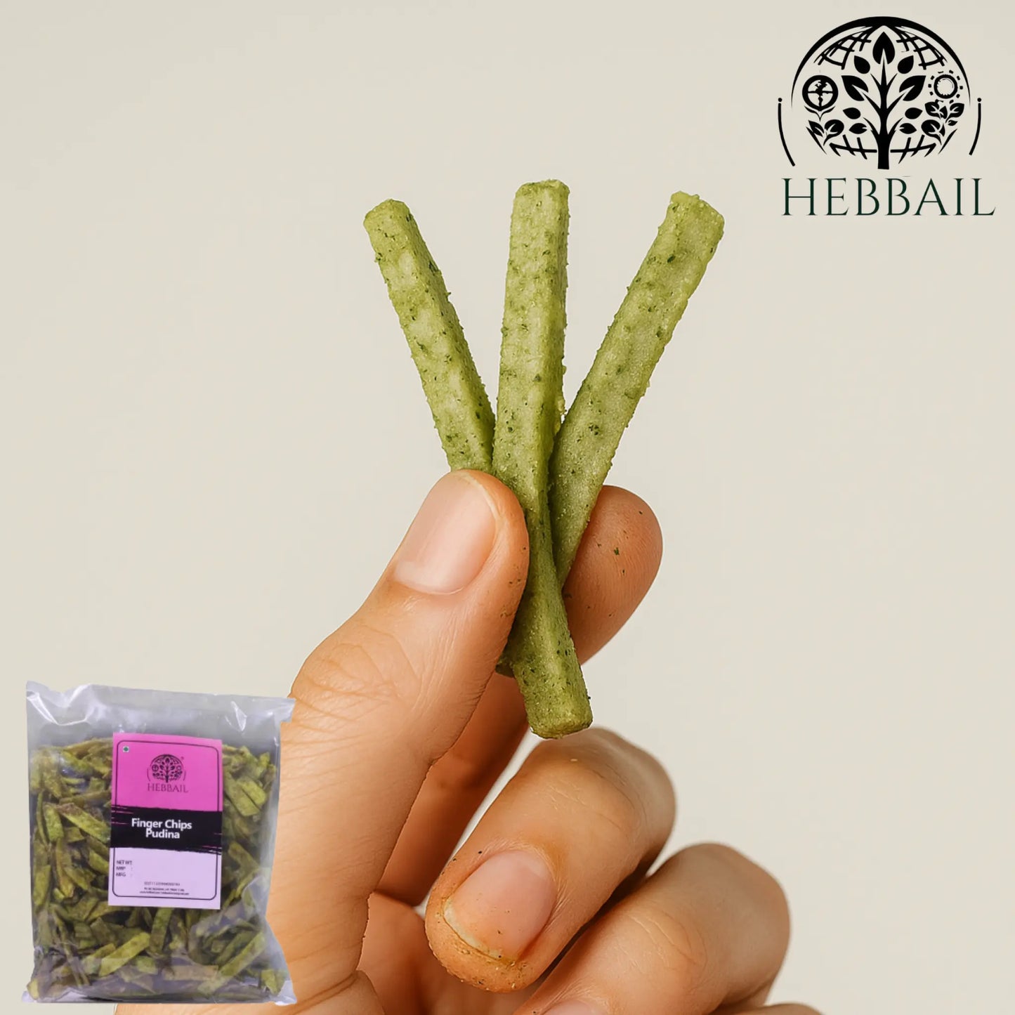 Pudina Finger Chips | Hebbail Crunchy Snacks - Hebbail