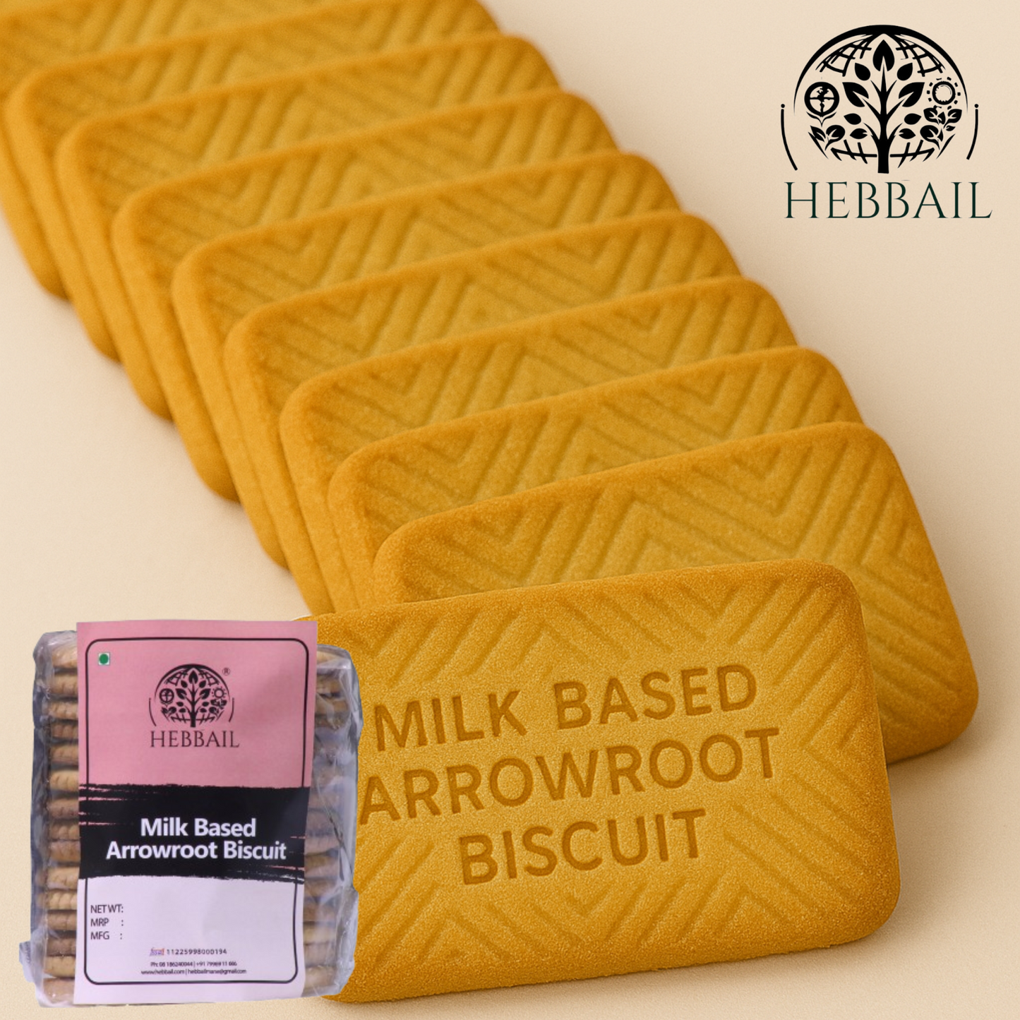 Arrowroot Milk Biscuits | Hebbail Healthy Baked Snacks