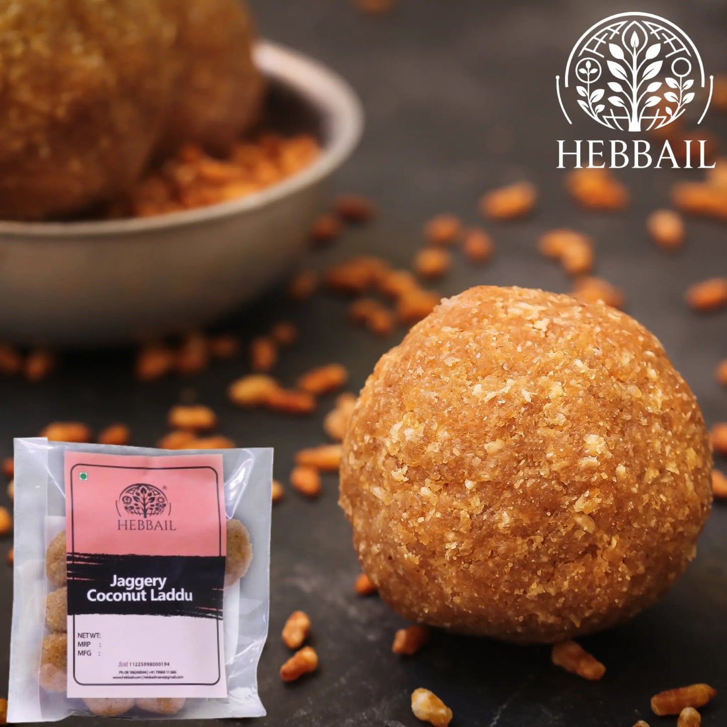 Traditional Coconut Ladoo with Jaggery | Hebbail Homemade Sweets - Hebbail