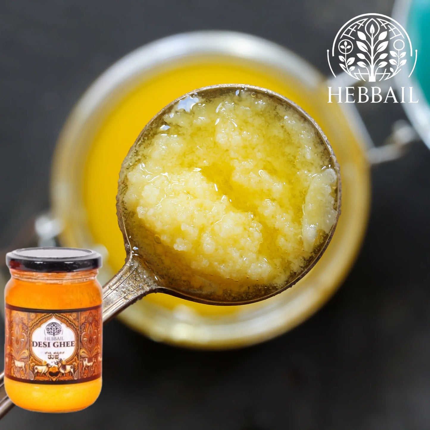 Hebbail Desi A2 Cow Ghee | Traditional Bilona Method | Malenadu Grazing Cows - Hebbail