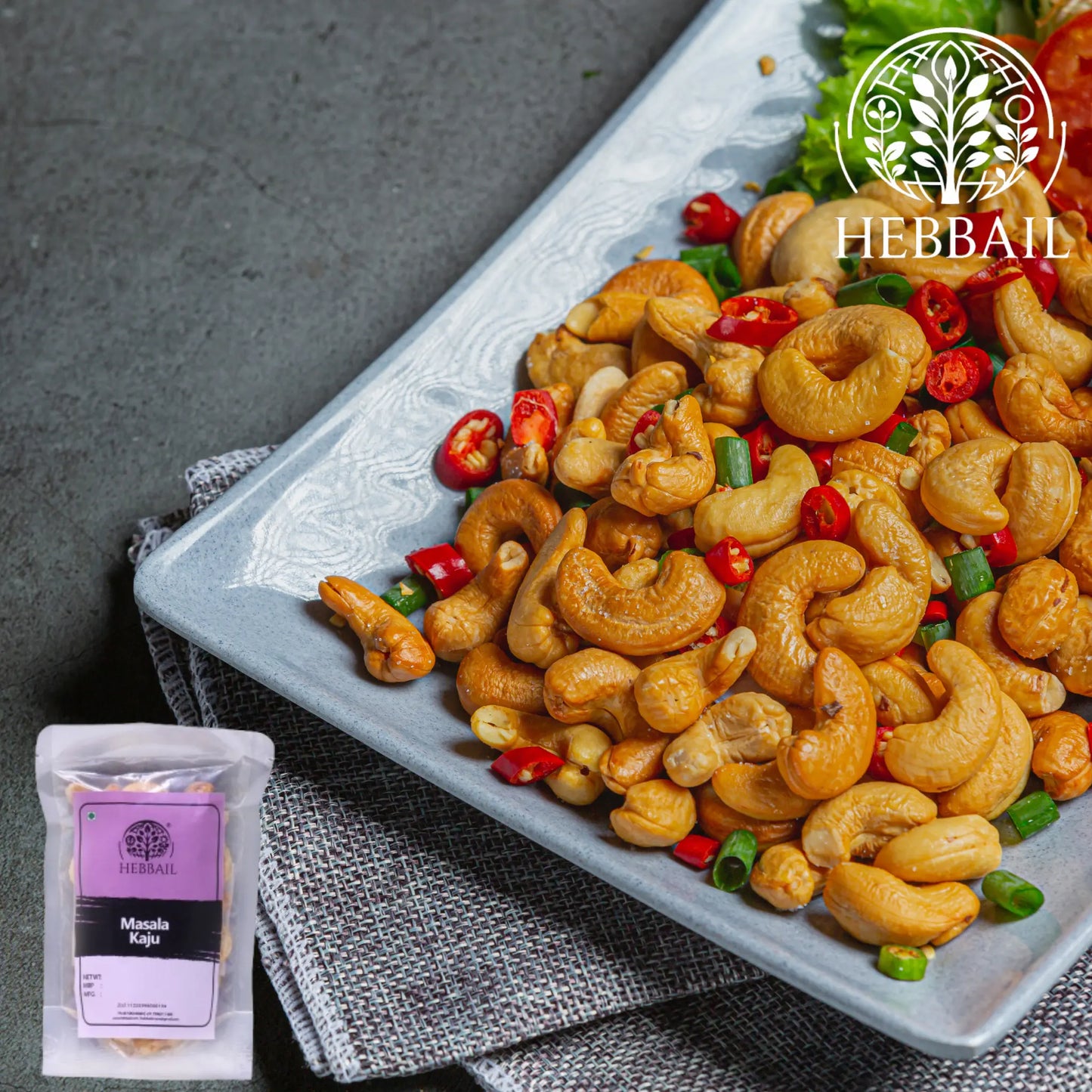 Masala Kaju (Spiced Cashews) | Hebbail Crunchy Snacks - Hebbail