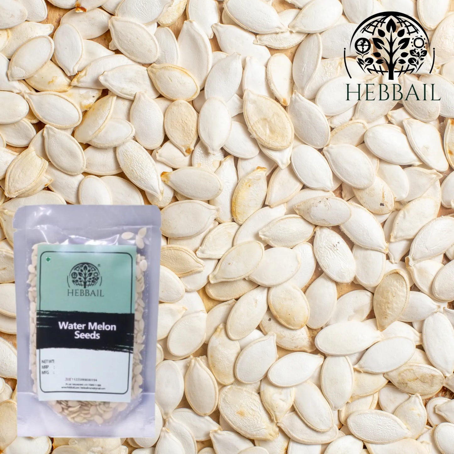 Premium Watermelon Seeds 100 grm | Hebbail Natural Superfoods - Hebbail