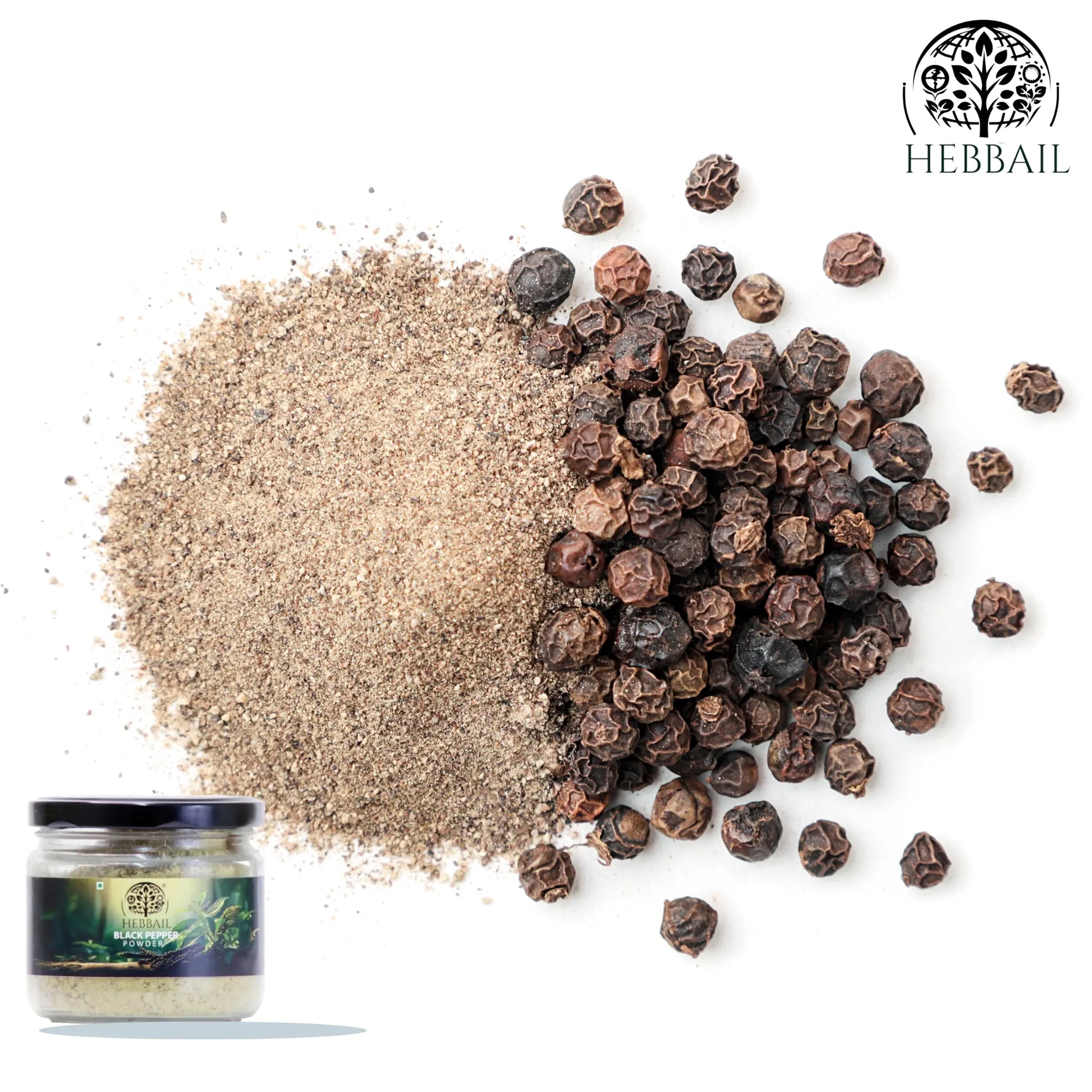 Pure Black Pepper Powder | Hebbail Natural Spices - Hebbail
