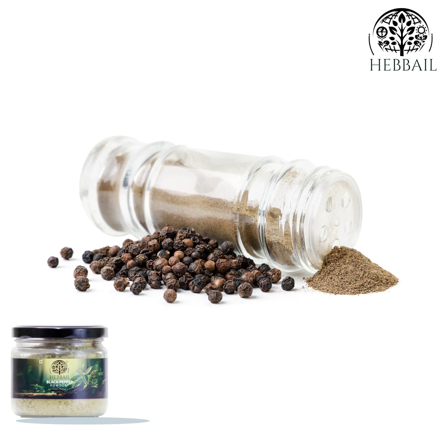 Pure Black Pepper Powder | Hebbail Natural Spices - Hebbail