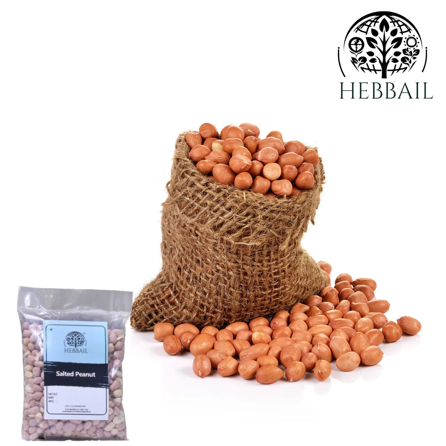 Salted Peanuts | Hebbail Classic Crunchy Snacks - Hebbail