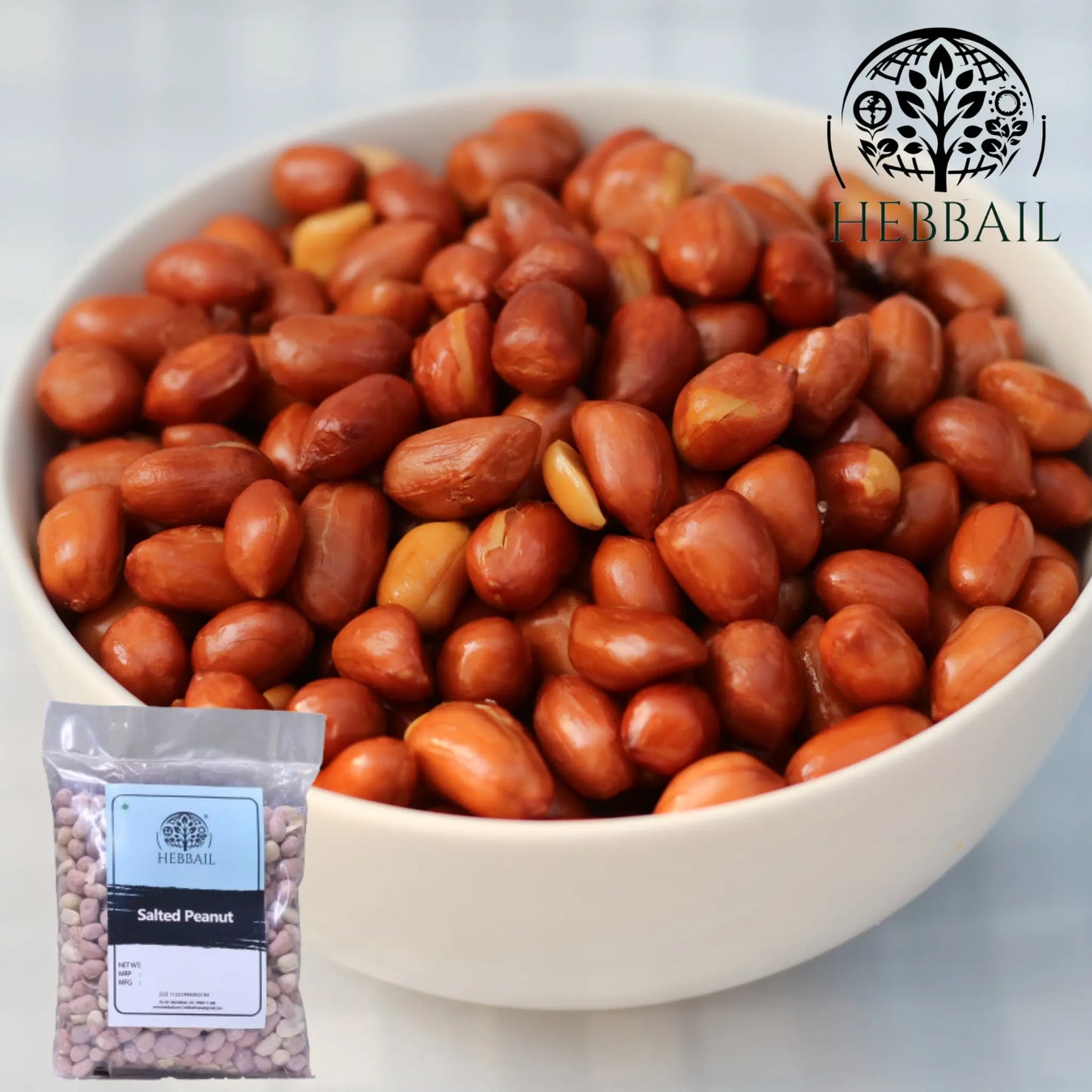 Salted Peanuts | Hebbail Classic Crunchy Snacks - Hebbail