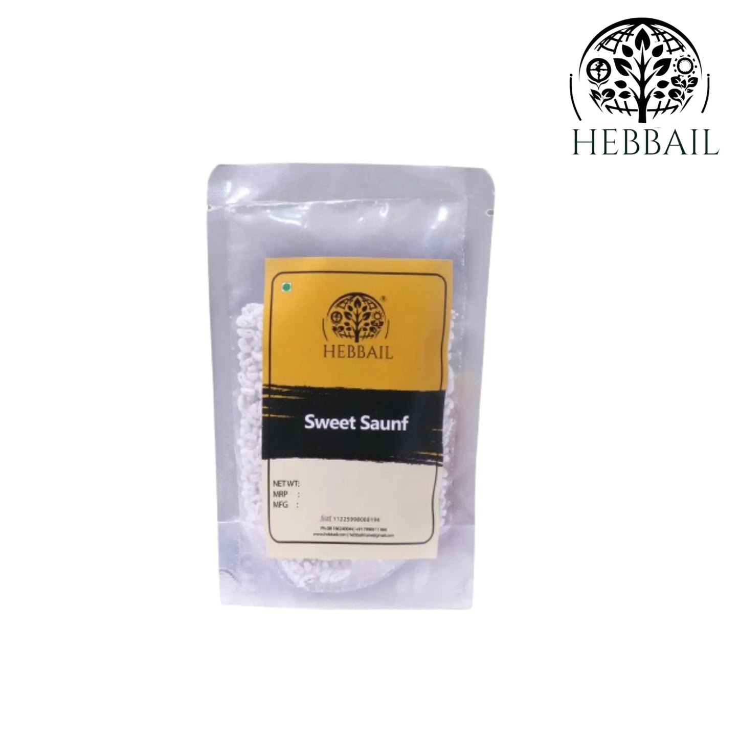 Sweet Saunf (Sugar-Coated Fennel Seeds) 100grm | Hebbail Traditional Mouth Freshener - Hebbail