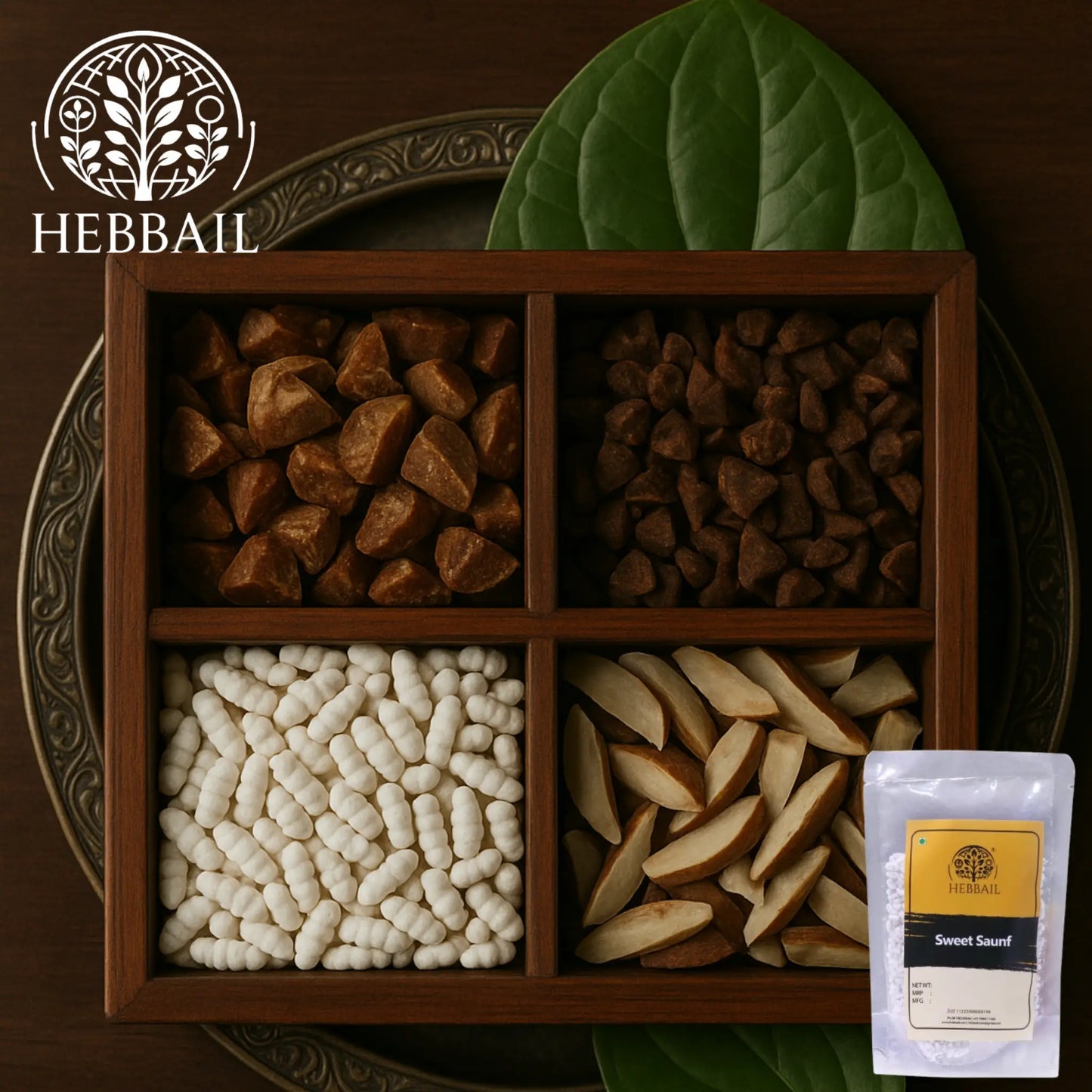 Sweet Saunf (Sugar-Coated Fennel Seeds) 100grm | Hebbail Traditional Mouth Freshener - Hebbail