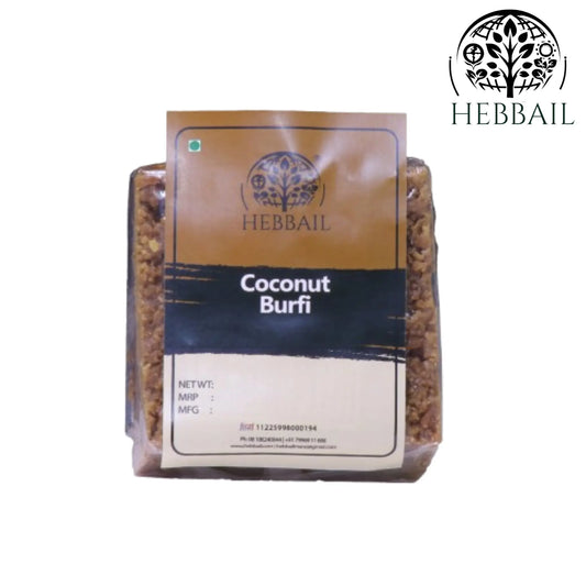 Traditional Coconut Barfi | Hebbail Sweets - Hebbail
