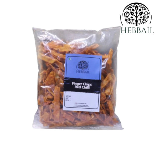 Red Chilli Finger Chips | Hebbail Spicy Crunchy Snacks - Hebbail
