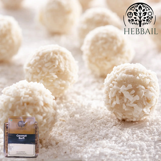Traditional Coconut Barfi | Hebbail Sweets - Hebbail