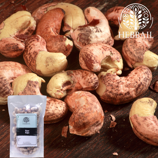 Raw Unpeeled Cashews (Kaju) | Hebbail Natural Nuts