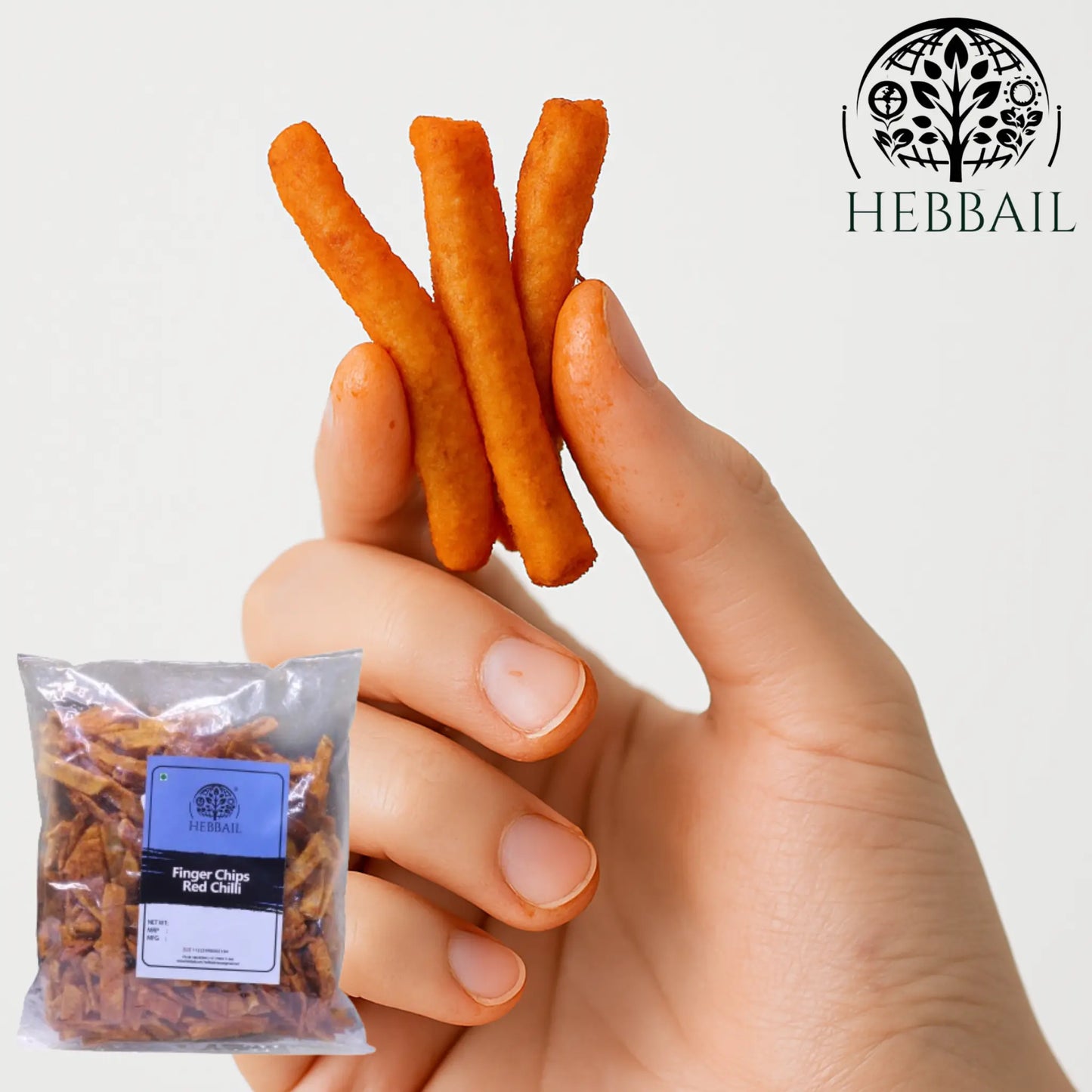 Red Chilli Finger Chips | Hebbail Spicy Crunchy Snacks - Hebbail