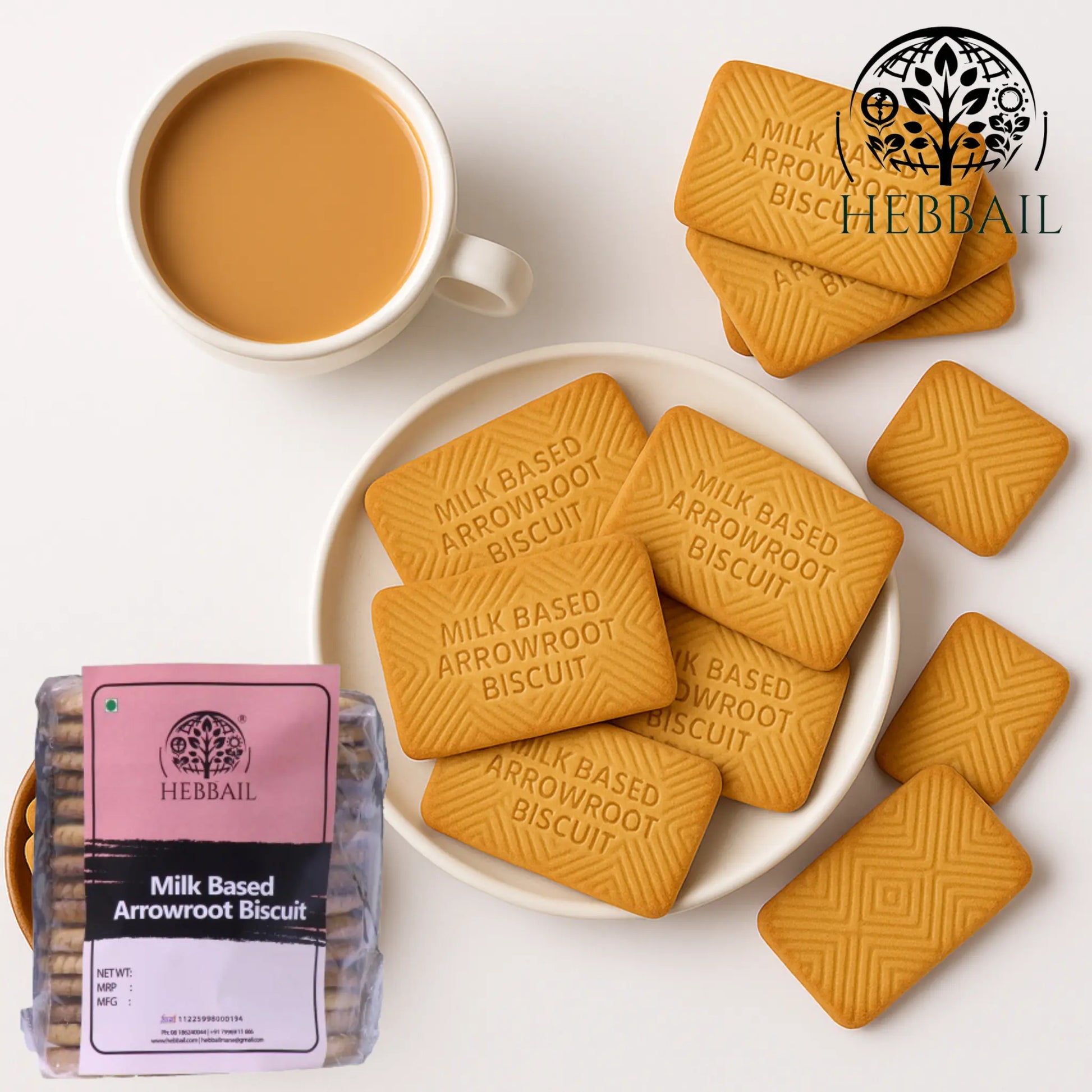 Arrowroot Milk Biscuits | Hebbail Healthy Baked Snacks - Hebbail