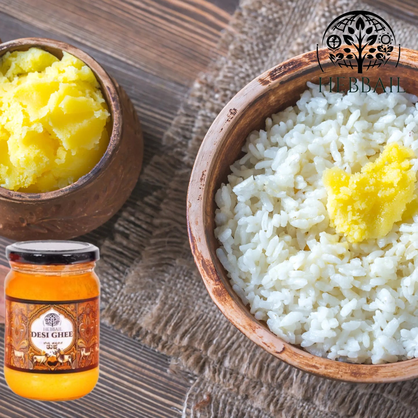 Hebbail Desi A2 Cow Ghee | Traditional Bilona Method | Malenadu Grazing Cows - Hebbail