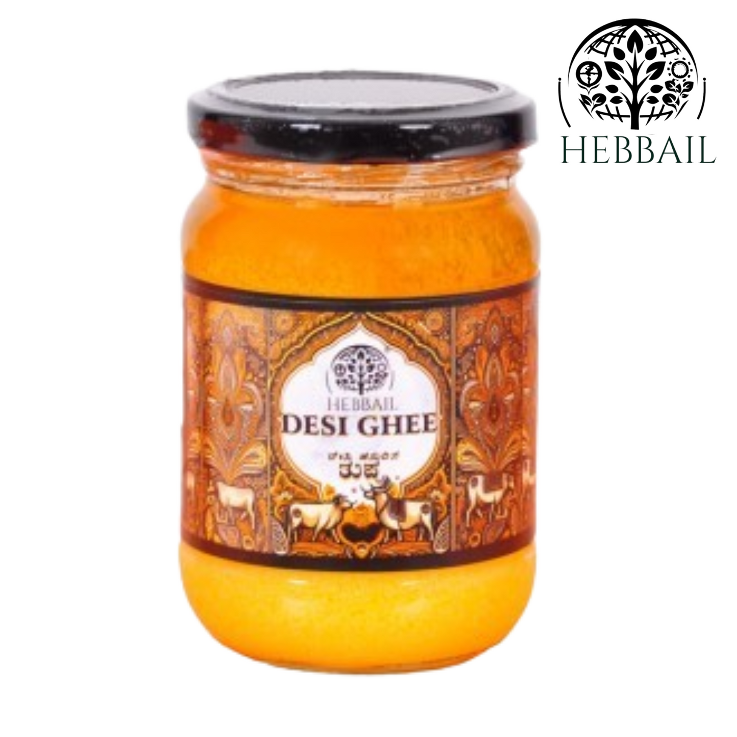 Hebbail Ghee 500 gms front view 