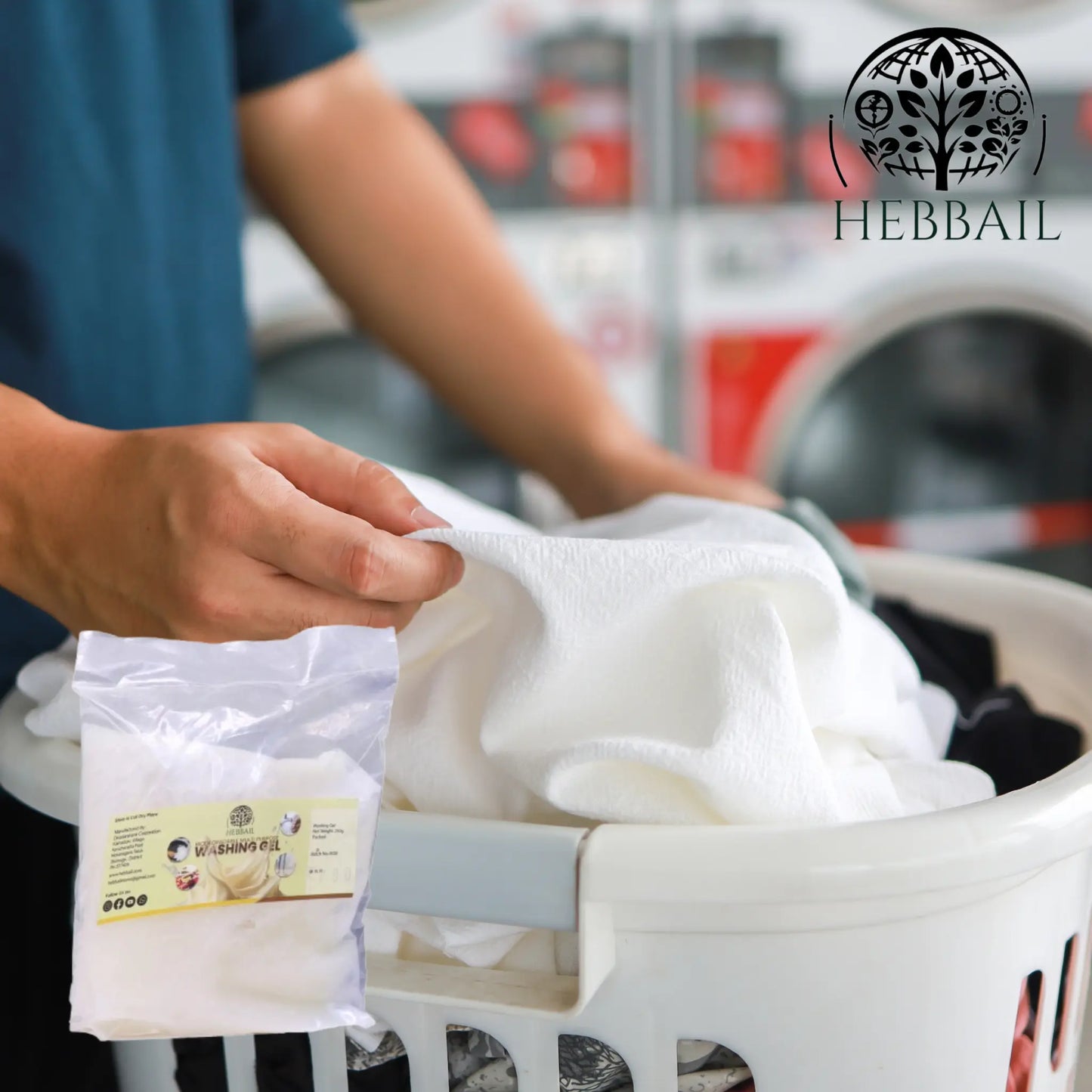Natural Washing Gel 250 grm | Hebbail Gentle & Effective Fabric Cleaner - Hebbail